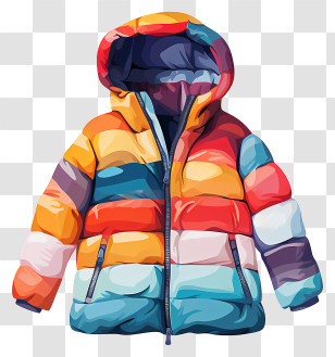 Colorful Jacket - Colorful Winter Jacket For Cold Weather Transparent PNG