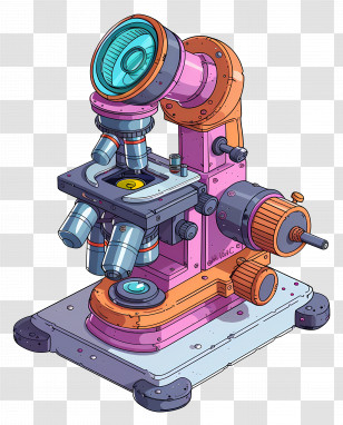 Microscope - Colorful Microscope For Scientific Research Transparent PNG