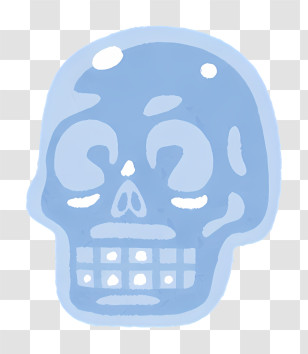 Fantasy Figure - Transparent Blue Skull Cartoon Transparent PNG