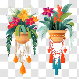 Hanging Plant With Pot - Decorative Hanging Plants Transparent PNG