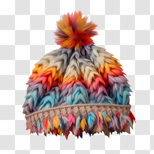 Winter Hat
 - Colorful Knit Beanie Hat Transparent PNG