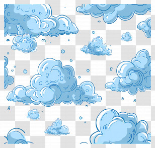 Clouds - Cartoon Blue Clouds In The Sky Transparent PNG