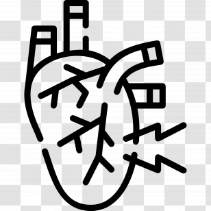 Heart Attack - Heart Symbol With Lines Transparent PNG