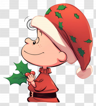 Huckleberry Head - Festive Christmas Cartoon Character Transparent PNG