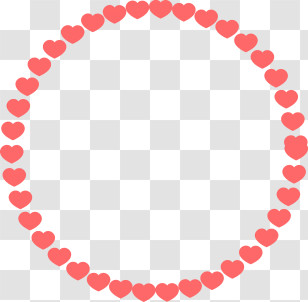 Icon - Red Heart Frame Decorative Design Transparent PNG