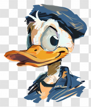 Donald Duck - Cartoon Duck Wearing A Blue Outfit Transparent PNG
