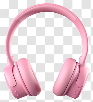 Pink Earbuds - Pink Wireless Headphones For Music Lovers Transparent PNG