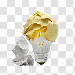Light Bulb
 - Crumpled Paper Light Bulb Illustration Transparent PNG