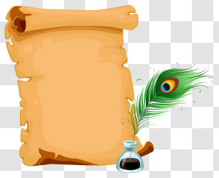 Microsoft Corporation - Scroll With Feather Pen And Ink Transparent PNG