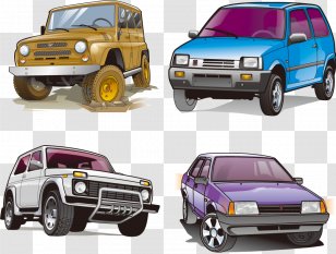 Car Euclidean Vector Icon - Automotive Exterior - Cartoon Jeep Sedan Transparent PNG