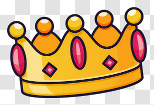 Crown - Yellow Cartoon Royal Crown Illustration Transparent PNG