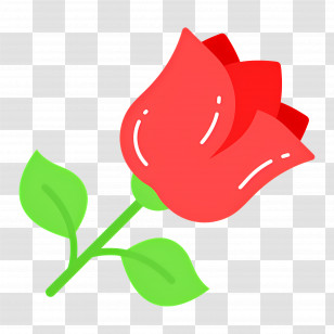 Rose Flower - Simple Rose Flower Drawing Transparent PNG