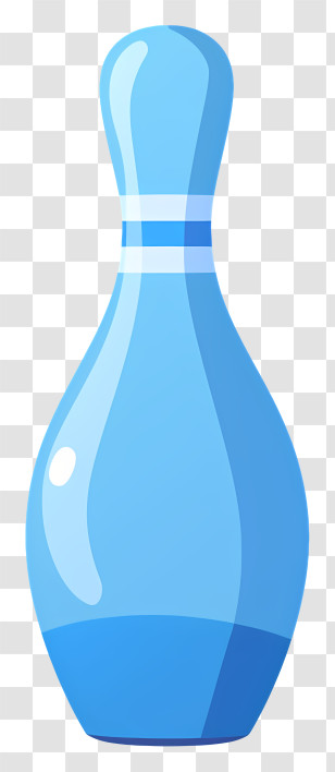 Blue Bowling Pin - Elegant Blue Vase Transparent PNG