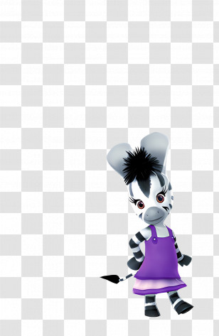 Zou - Zebra Cartoon Character Transparent PNG