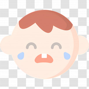 Crying Child - Crying Baby Emoji With Tears Transparent PNG