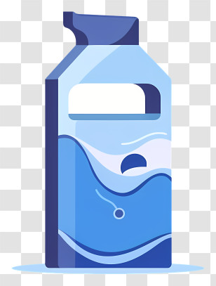 Milk Tetra Pack - Blue Cleaning Liquid Bottle Transparent PNG