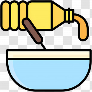 Cooking Oil - Pouring Oil Into Bowl Illustration Transparent PNG