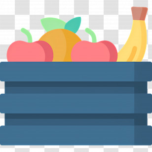 Harvest Box - Crate Of Fresh Fruits Transparent PNG
