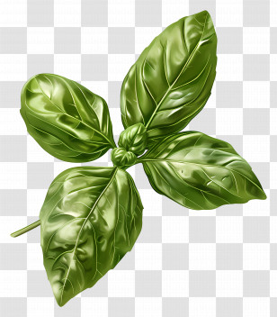 Basil Leaves - Natural Green Basil Leaves With Vibrancy Transparent PNG