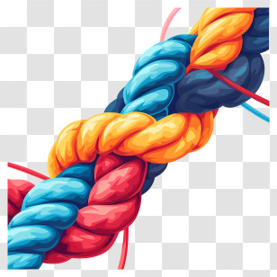 Rope - Colorful Braided Rope Transparent PNG