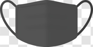 Black Surgical Mask - Black Face Mask Transparent PNG