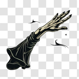 Halloween Claw - Creepy Skeleton Hand Transparent PNG