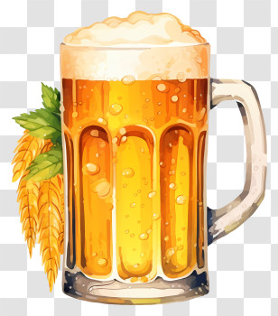 Beer - Frosty Beer Mug Illustration Transparent PNG