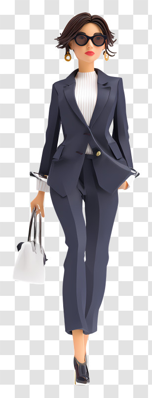 Woman Suit Business Attire - Stylish Business Woman In Suit Transparent PNG