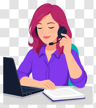 Customer Help Center - Customer Service Woman With Headset Transparent PNG