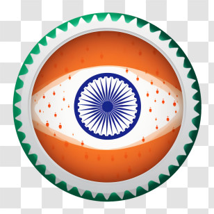India Flag - Eye With Indian Flag Colors Symbol Transparent PNG