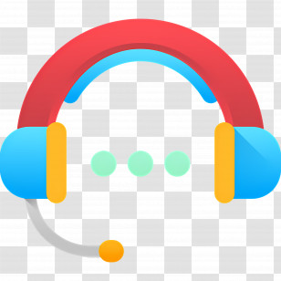Headphone - Colorful Headset Icon Transparent PNG