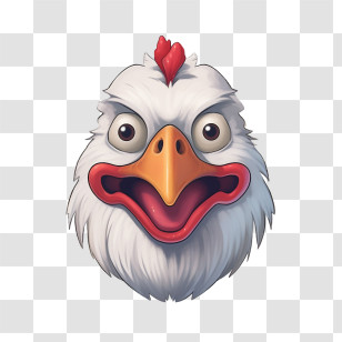 Rooster - Funny Cartoon Chicken Transparent PNG