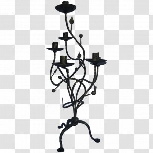 Wrought Iron Candelabra Light Fixture Furniture Table Transparent PNG