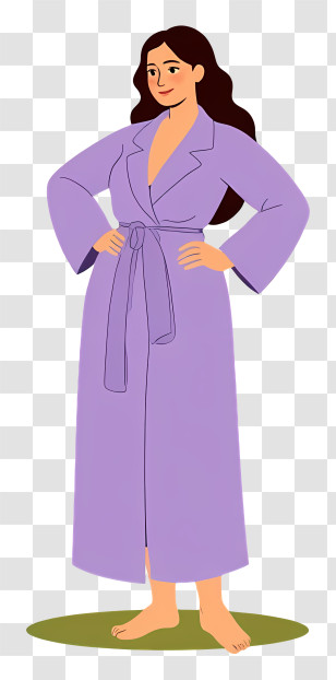 Pregnant Woman Standing - Woman In Purple Robe Transparent PNG