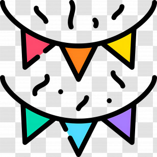 Birthday Flag - Colorful Festive Bunting Design Transparent PNG