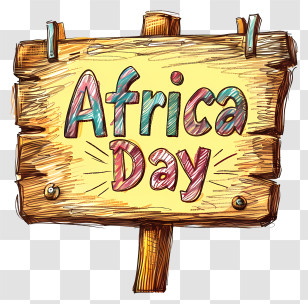 Africa Day - Africa Day Celebration Wooden Sign Transparent PNG