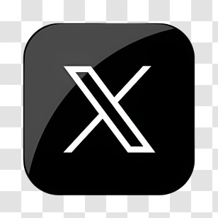 X Logo - Black And White X Logo Transparent PNG
