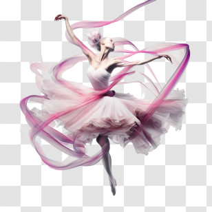 Ballet Girl
 - Graceful Ballet Dancer With Ribbon Transparent PNG