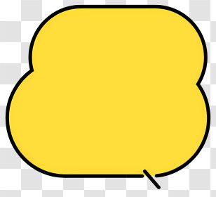 Yellow Butterfly - Yellow Speech Bubble Illustration Transparent PNG