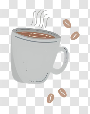 Coffee - Steaming Coffee Cup Illustration Transparent PNG