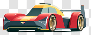 Cadillac F1 - Red Race Car Transparent PNG