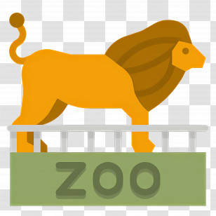 Zoo - Majestic Lion At The Zoo Transparent PNG