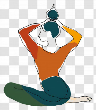 Weight Loss - Person In Yoga Pose Line Art Transparent PNG