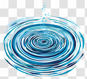 Water Ripples - Blue Water Ripple And Splash Effect Transparent PNG