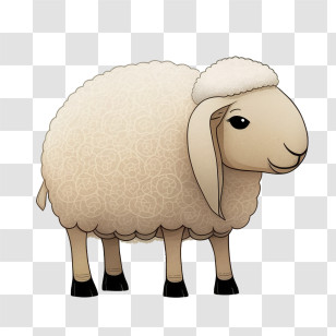 Eid Al Adha - Cute Cartoon Sheep Illustration Transparent PNG