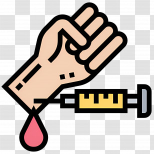Blood Sugar - Hand With Syringe For Injection Transparent PNG