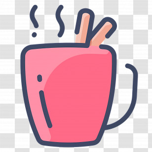 Hot Chocolate Cinnamon - Warm Beverage Cup Cartoon Illustration Transparent PNG