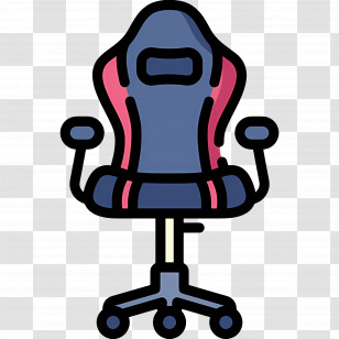 Gaming Chair - Stylish Gaming Chair Illustration Transparent PNG