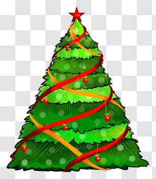 Christmas Tree - Beautiful Decorated Christmas Tree For Festive Celebrations Transparent PNG