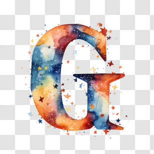 Letter G - Colorful Galaxy Letter G Transparent PNG